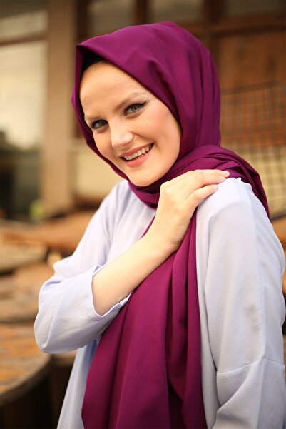 Stella Women's Purple Medina Silk Shawl 75x200 cm Magenta