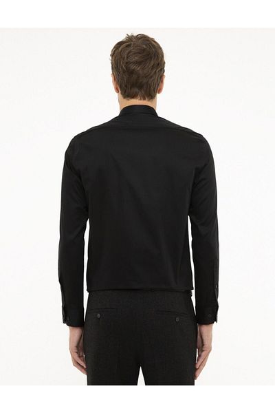 Pierre Cardin Мъжка риза Slim Fit Myrat 701013 046 Черна