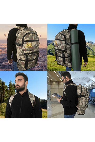 Baggor Unisex καφέ σακίδιο πλάτης