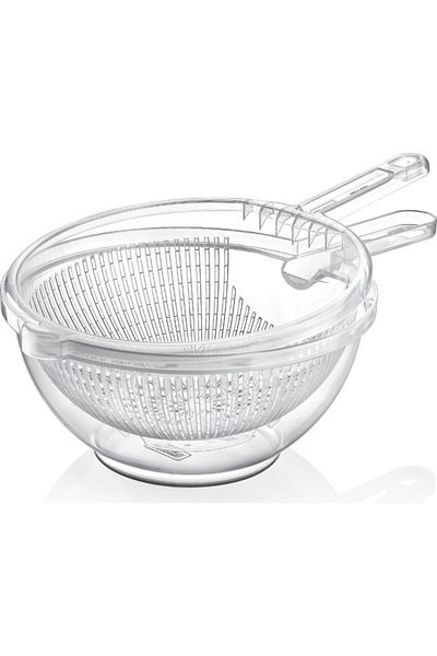 5DM Plastic Layered Strainer Transparent