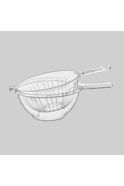 5DM Plastic Layered Strainer Transparent