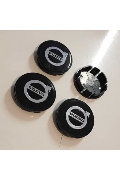 DURU DORUK Jant Göbeği Volvo 65/60 (60mm Yuva) 4'lü Set Siyah Alüminyum