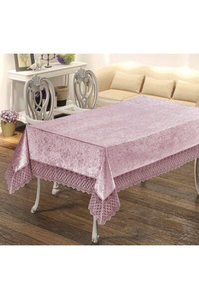 çağ tekstil Nazende Model Velvet Edge Laced Vip Quality Tablecloth