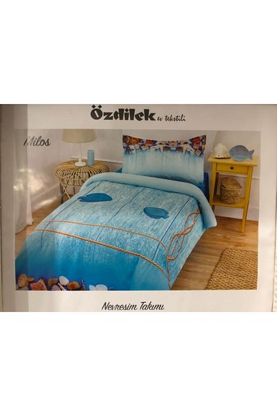 Özdilek Set cuvertură de pilota unică Milos Albastru