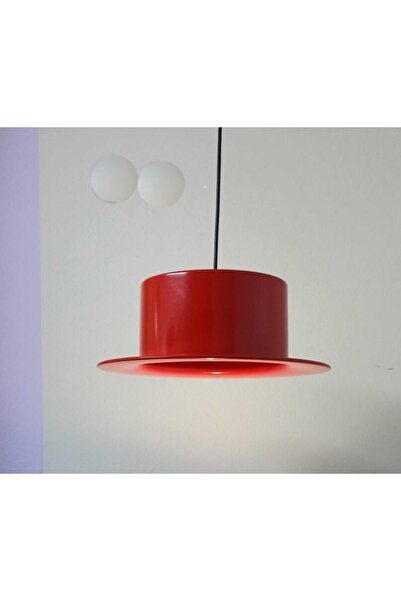 Rsylight Rys Retro Metal Dekoratif Rustik Kırmızı Kafe Mutfak Tekli Sarkıt Avize