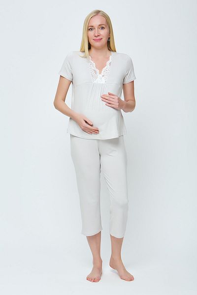 Motherway Women's Pregnant Breastfeeding Pajama Set