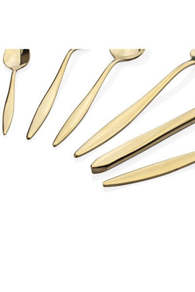 Taç 5137 Odion Sebla 36 Parça Çatal Kaşık Bıçak Takımı Gold