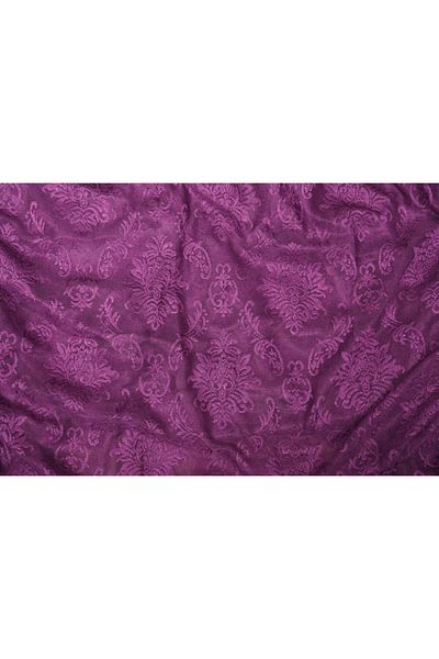 AKÇA TEKSTİL Damaks Purple Color Single Wing Ready-made Planted Pleated Background Curtain 75*260 Cm
