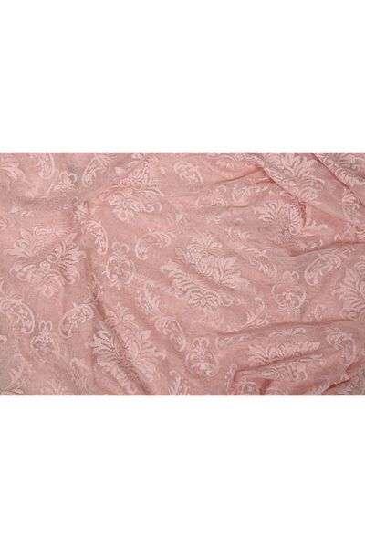 AKÇA TEKSTİL Damaks Powder Color Single Wing Ready Planted Pleated Background Curtain 75*260 Cm