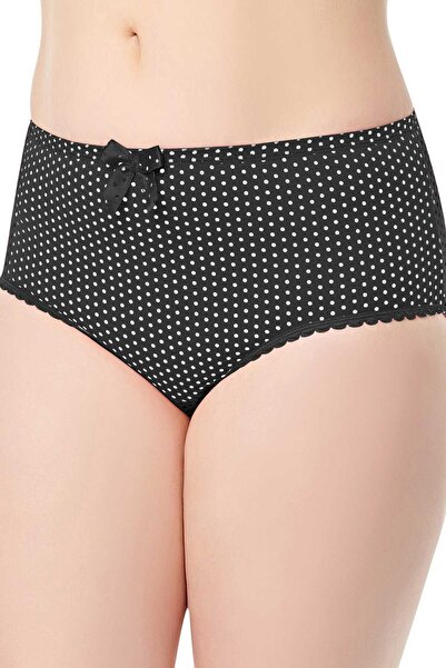 Tutku Kadın Siyah Puantiyeli Bato Külot 1 Adet