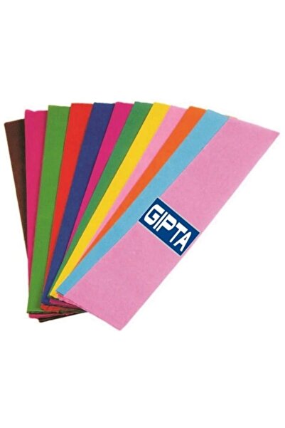 Gıpta Krapon Kağıdı 50x200 Cm. 10 Adet. 10 Farklı Renk