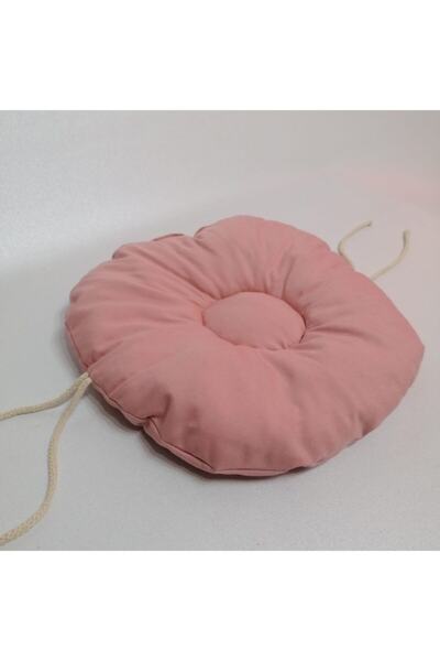 Genel Markalar Düz Renk Pofidik Yuvarlak Tabure Sandalye Minderi Pudra