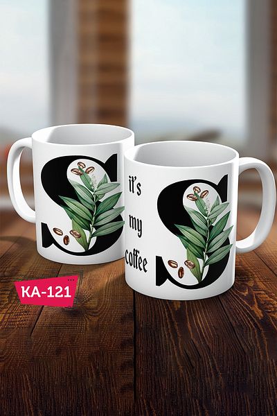 Biz Dijital Letter S Printed Gift Coffee Mug
