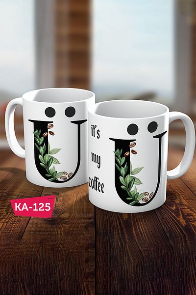 Biz Dijital Letter Ü Printed Gift Coffee Mug