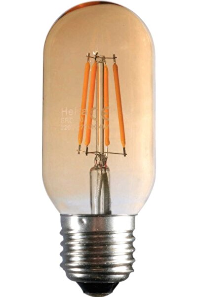 Heka T45 Filament Edison Tip Rustik E-27 Bal Cam 6 W Led Ampul - Günışığı Erd-45