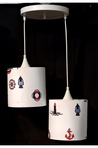 TEKAY AYDINLATMA Sailor 2-Piece Children's Room Teenager's Room Chandelier