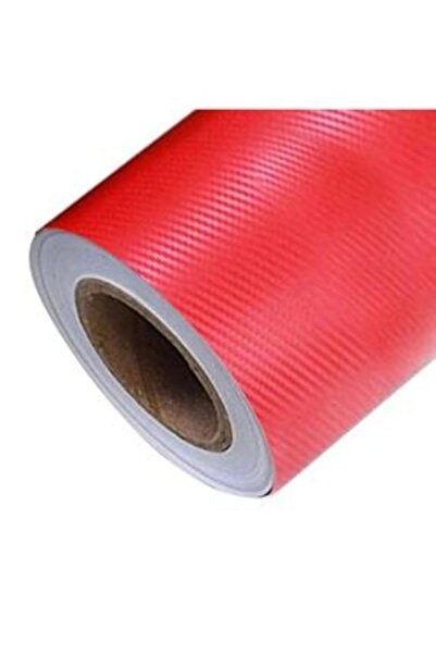 wolf-fol 3d Kırmızı Karbon Folyo 152cmx5mt Hava Kanallı Araç Kaplama Folyosu