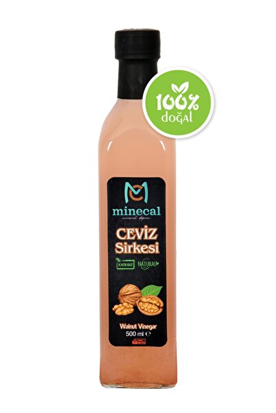Minecal Ceviz Sirkesi 500 ml – %100 Katkısız Doğal | Şekersiz | Koruyucu Içermez