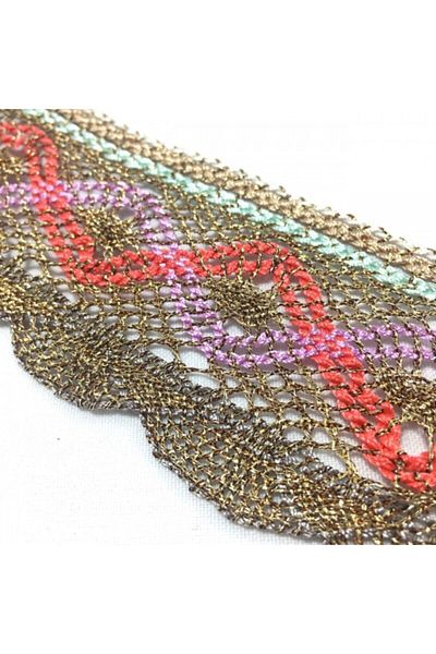 Armada Πολύχρωμο Υλικό Διακοσμητικό Κορδέλας Ethnic Pattern 6 cm