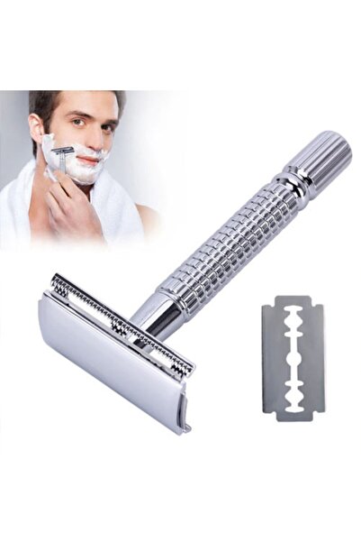Genel Markalar Orak Kromlu Paslanmaz Tıraş Makinesi + 10 Adet Derby Jilet Hediye