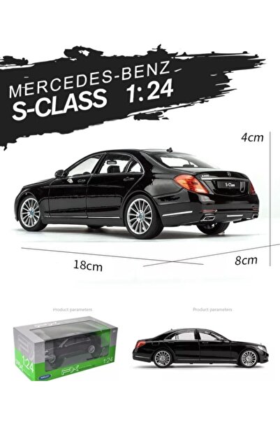 MERCEDES Benz S 500 1-24 Die Cast Metal Model Araba Orjinal Lisanslı Siyah