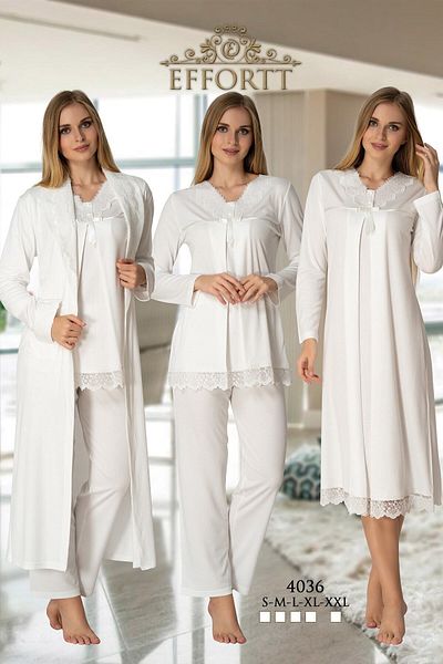 Effort Pijama Effortt 4036 Ecru Maternity Maternity Set of 4
