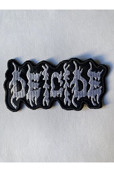 StüdyoÜmitTişört Deicide White Logo Patch with Rigging and Jeans Patch (10Cm....