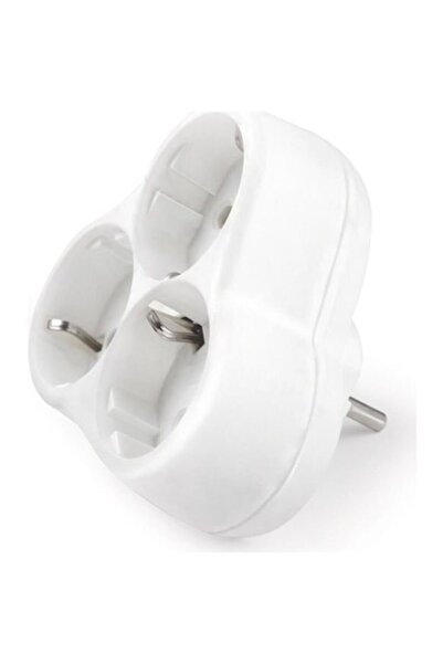 PEMKA ELEKTRİK Beyaz Yanmaz 3 lü Golyat Priz