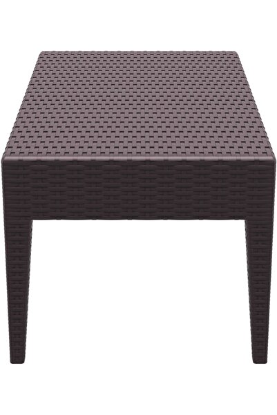 Siesta Rattan Miami Uzun Sehpa Balkon Bahçe Sehpası Mobilyası