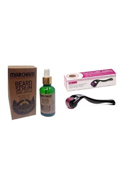 Marcham Sakal Serumu 50ml +drs 540 Iğneli Skin Derma Roller 05mm