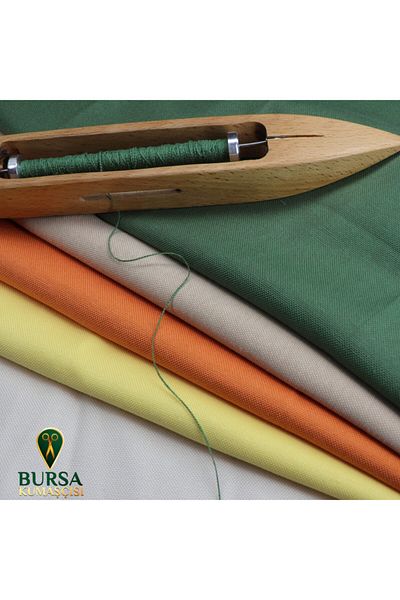 Bursa Kumaşçısı Yellow Plain Color Duck Linen Fabric