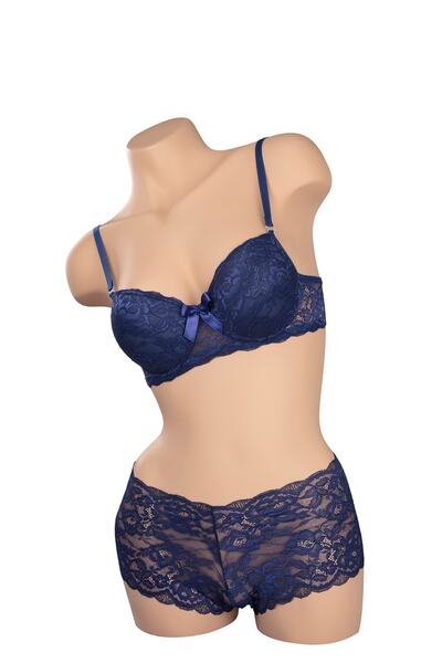 TuncayLea Women's Lace Supported Bra Shorts Panties Set