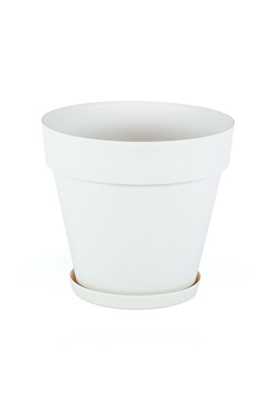 SERİNOVA Yalı Saksı Dekoratif Salon Ve Balkon Saksısı 76 Lt Beyaz Renk