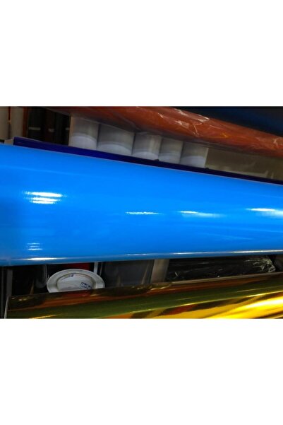 Baskı Madeni Parlak Mavi (40 CM X 1 METRE) Kendinden Yapışkanlı Kaplama Folyosu.