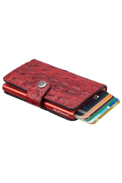 WalSmart Mini Croco Leather Wallet with Smart Mechanism