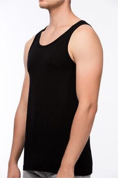 Dagi Men's Black 2-Piece Undershirt