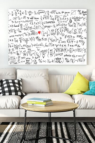 Postermanya Matematik Formüller Eğitim Kanvas Tablo
