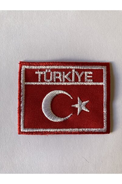 StüdyoÜmitTişört Türk Bayrağı Türkiye Yazılı Bayrak Arma Patch Peç Ve Kot Yam...