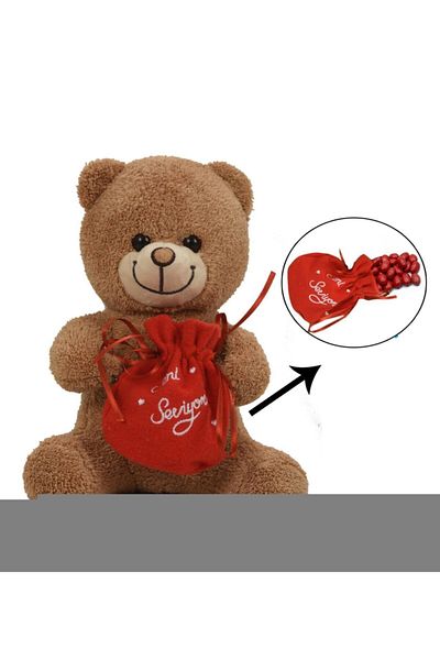 Sole Romantic Plush Bear with Chocolate, Special for Lovers-30 cm