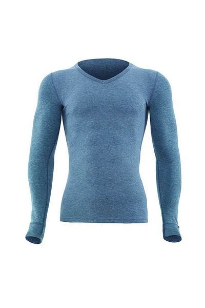 Blackspade Black Spade 1257 2ου επιπέδου μακρυμάνικο V-λαιμόκοψη Unisex θερμικό εσώρουχο γκρι μελανζέ
