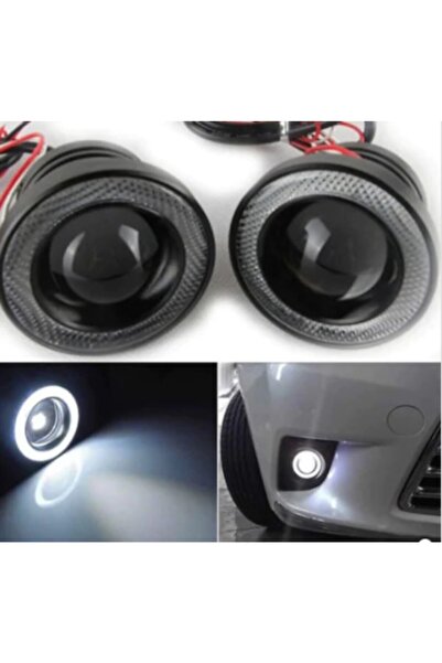 TEKNOCLUB Angel Ledli Mercekli Sis Farı Beyaz 76mm