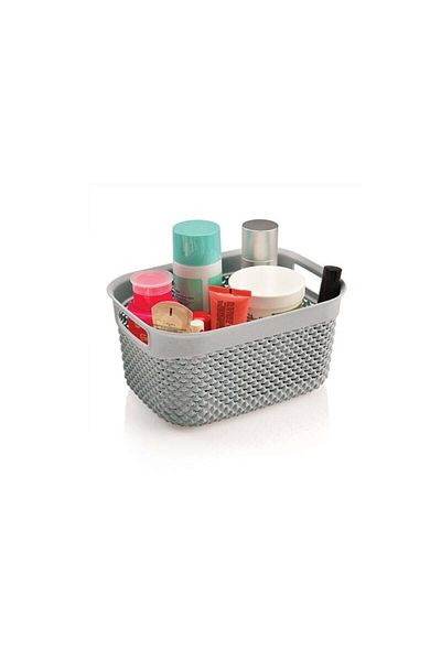 Melkan Home Ice Gray Drop Patterned Basket - 3,3 L (Colorful Design)