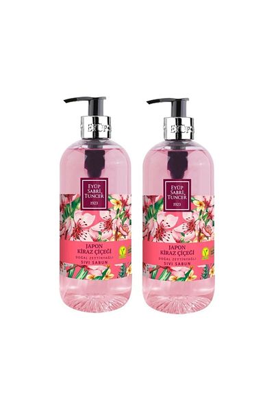 Eyüp Sabri Tuncer Japanese Cherry Blossom Natural Olive Oil Liquid Soap 500 Ml - 2 Pieces