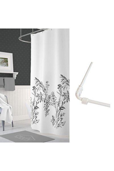 PRADO Beyaz Çift Kanatlı Funda Banyo Duş Perdesi 2x120x200 Cm Hediyeli