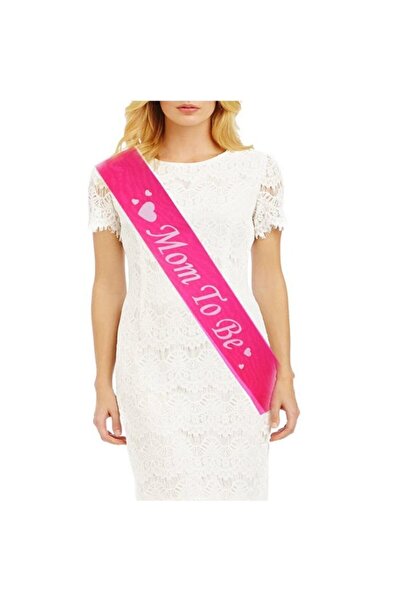 Partioutlet Mom To Be Yazılı Kuşak Fuşya Renkli