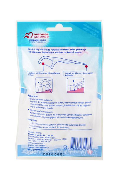 Manner Science Toothpick Dental Floss 50 pcs