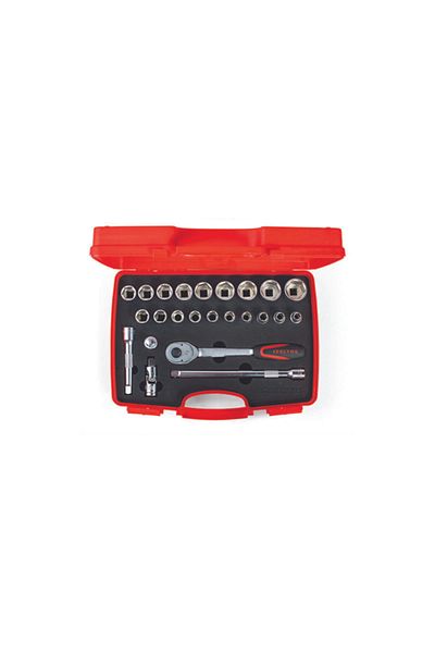İzeltaş 2024 Model 24 Piece 1/2 Six Corner Socket Wrench Set - 1113 00