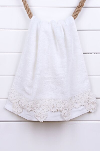 Baveno El Örmesi Dantelli Bambu El 2'li 41x76 Havlu Seti