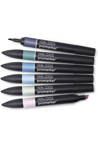 Winsor Newton مجموعة بروماركر المكونة من 6 قطع من ظلال السماء Skyscape