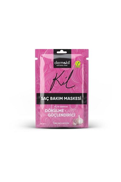 dermokil sac bakim maskesi kil ve sarimsak guclendirici etkisi sac dokulmelerine karsi 35 ml 8697916008637 fiyati yorumlari trendyol